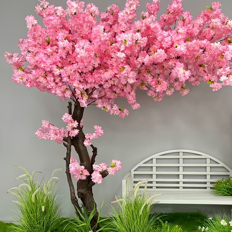 30 flores artificiales elegantes de cerezo rosado - Perfectas para bodas, decoración de jardines al aire libre y decoración del hogar - Ideales para primavera, verano, Día de San Valentín, Pascua - No incluye contenedores
