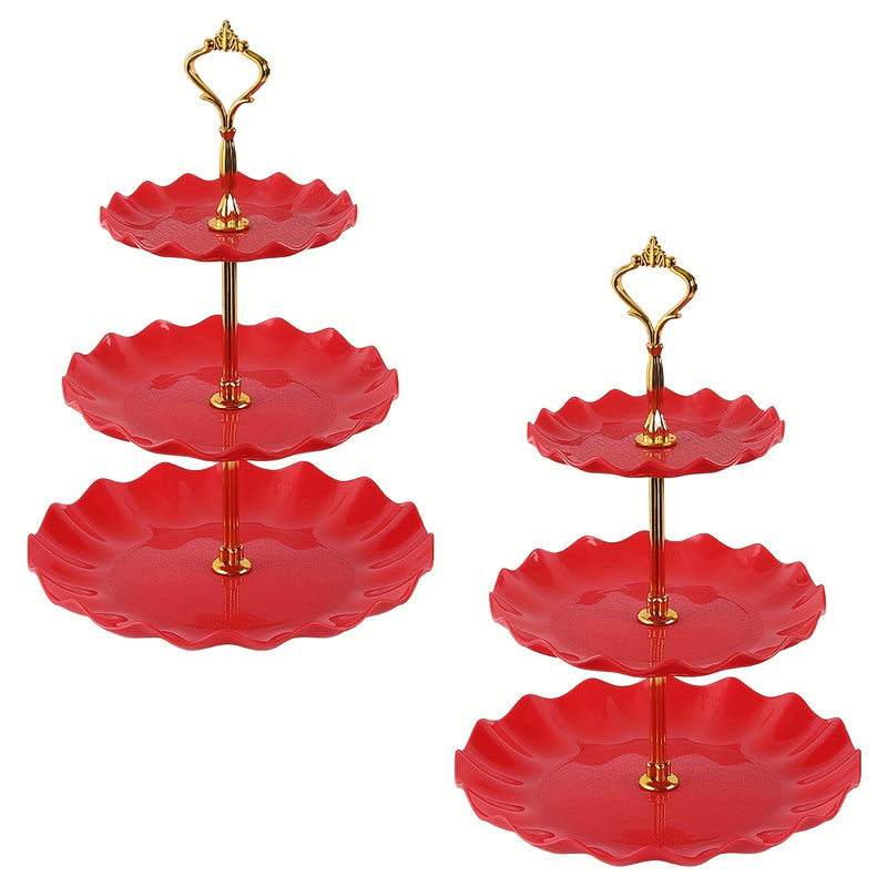 Juego de 2 Piezas para Exhibición de Postres Estilo Medio Oriente con Soporte para Tartas y Cupcakes, Ideal para Bodas y Ceremonias de Graduación