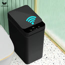 Bote inteligente, pequeño contenedor con tapa para uso doméstico, capacidad de 10 litros, adecuado para dormitorio, baño, oficina, sala de estar, sin batería, bote inteligente con sensor, bote automático de basura con succión eléctrica para baño y sala d