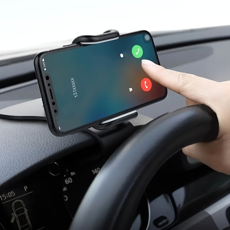 Soporte Universal para Teléfono de Coche dolwao 1pc con Clip de Montaje en el Tablero de Instrumentos, Fácil Instalación, Soporte Antideslizante para iPhone, Xiaomi, Oppo, VIVO, Samsung, OnePlus - Material ABS Duradero, No Requiere Batería