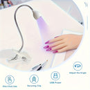 Lámpara LED alimentada por USB MOMMED con brazo metálico flexible - Ideal para curar uñas, manicuras DIY y decoración del hogar - Regalo perfecto para Navidad y cumpleaños, lámpara de cuidado de uñas | Estética moderna | Construcción duradera de plástico