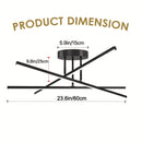 Lámpara de Techo Semiempotrada Negra Elegante de 3 Luces LED Amansour Moderna - Decoración para Cocina, Comedor, Vestíbulo y Entrada, AMANSOUR