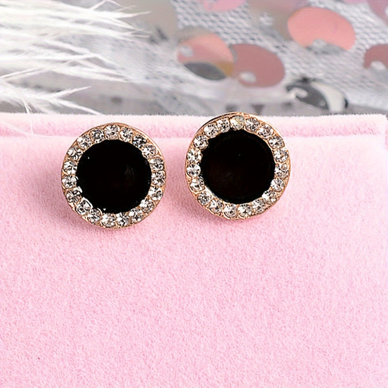 1 Par de Pendientes para Mujer de Gran Venta, Geometría Versátil y Elegante con Circonia, Lujo Ligero y Adornos Exclusivos para las Orejas