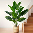 Planta de plátano tropical de 82,19 pulgadas con 18 hojas - Loto artificial para decoración del hogar y el jardín, regalo ideal para un nuevo hogar o el Día de la Tierra, sin maceta incluida, perfecto para uso interior/exterior, decoración del hogar con