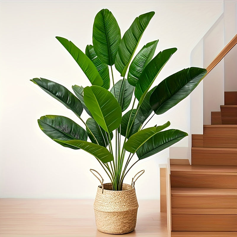 Planta de plátano tropical de 82,19 pulgadas con 18 hojas - Loto artificial para decoración del hogar y el jardín, regalo ideal para un nuevo hogar o el Día de la Tierra, sin maceta incluida, perfecto para uso interior/exterior, decoración del hogar con