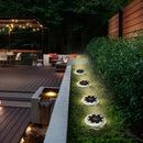 12 piezas de Luces Solares Inteligentes para Suelo, Luces Solares Exteriores para Pasos, 8/4 piezas de Luces para Caminos, Detección Inteligente de Luz, ideales para crear ambiente en escaleras, jardines, fiestas, bodas y regalos de cumpleaños, Luz Cálid