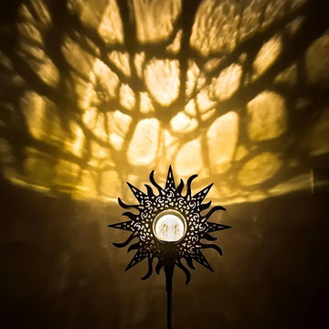 Luces Solares de Jardín IP65, Lámpara Decorativa con Diseño Solar, Regalo Perfecto para Amigos y Familia, Ideal para Iluminación Exterior en Céspedes, Jardines y Camping (Navidad, Halloween, Día de la Madre), Mejor Opción para Navidad
