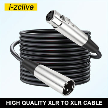 Cable de Audio Xlr Premium I-Zclive - Aleación de Zinc Duradera, Cable de 3 Pines Equilibrado para Micrófono y Altavoz para Equipos de Grabación, Preamplificadores y Estaciones de Radio