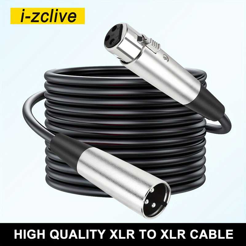 Cable de Audio Xlr Premium I-Zclive - Aleación de Zinc Duradera, Cable de 3 Pines Equilibrado para Micrófono y Altavoz para Equipos de Grabación, Preamplificadores y Estaciones de Radio