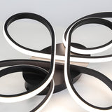 Luz de techo LED moderna, 3000K/4000K/5000K Lámpara de techo negra LED, Luz de techo de acrílico con forma de flor creativa LED para balcón, pasillo, dormitorio, sala de estar