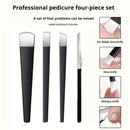 Kit completo para el cuidado de los pies, set de pedicura premium de acero inoxidable - Incluye removedor de callos, cortador de uñas encarnadas, empujador de cutículas y lima para pies suaves