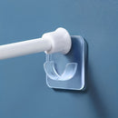 2/8/10 piezas de soporte adhesivo para varilla telescópica, ganchos de pared sin perforación, soporte fijo para barras cruzadas, para uso doméstico