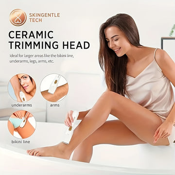 Un kit de afeitado de vello corporal versátil para mujeres, con una capacidad de almacenamiento de 150 mAh y una batería de litio de carga rápida, perfecto para el cuidado personal.