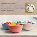 Paquete de 4 tazones de plástico para macarons, redondos, sin plomo, a prueba de caídas, con superficie antiadherente, ideales para avena, ensaladas, pasta, sopas y platos de arroz - Opciones de 1/4/6 piezas
