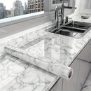1pc de vinil adhesivo de mármol para encimeras de cocina, 200x40cm, impermeable, resistente al aceite, resistente al calor, papel tapiz DIY para renovación de armarios, estufas, campana extractora