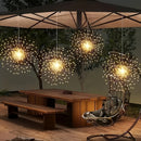 Juego de 4 luces colgantes solares con efecto de fuegos artificiales