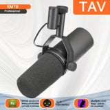 TAVOSOP SM7B Micrófono Dinámico Profesional - Alimentado por USB, Estructura Robusta para Grabación, Podcasting, Juegos, Transmisión en Vivo - Amplio Rango de Frecuencia, Voz Vocal Cálida, Absorción de Choques por Suspensión de Aire, Diseño Duradero para