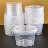 10 piezas de recipientes redondos de plástico de 16 oz con tapa, herméticos, aptos para microondas, cierre con broche, lavado a mano, multiusos, para fiestas, viajes, almacenamiento de alimentos, galletas, nueces, frutas, helado, postres