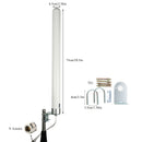 Antena 4G LTE para Exterior - Amplificador de Señal Celular Omni-Direccional 2x2 MIMO de 74.93 cm con Ganancia de 12dBi, Diseño de Alta Calidad y Compatibilidad con Operadores (AT&T/Verizon/Sprint/T-Mobile), Antenas para Wifi, Mejora del Internet Móvil,