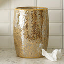 Bote de basura decorativo para baño con mosaico de vidrio, ovalado, 19.05 cm de diámetro x 25.4 cm de alto