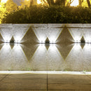 Lámpara de pared LED con energía solar y base desmontable - Iluminación exterior para jardín, terraza y patio, clasificada IP44, batería de níquel, montaje semi-inclinado, diseño de plástico negro, luz de decoración para jardín | Diseño de lámpara de par