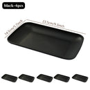 6 platos para comida, uso diario en el hogar, varios colores que aumentan el apetito, también para restaurantes y cafeterías, gran capacidad, moldeado integrado para fácil limpieza