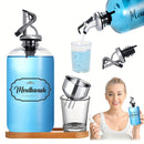 1 juego de Dispensador Automático para Enjuague Bucal, Botella Transparente con Vertedor para Pasta Dental y Ambientador de Aliento Recargable