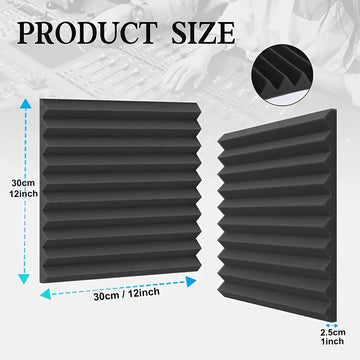 36 piezas de Paneles de Espuma Insonorizante y Blanco 30 * 30 * 2.5cm, Adecuados para Salas de Batería, Estudios de Grabación y Paredes de KTV - Absorbe Ruido e Isola, Panel Modular | Espuma de Alta Densidad, Tablero Acústico con Adhesivo
