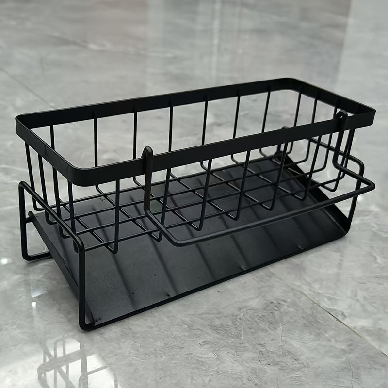 Organizador de Fregadero de Cocina de Acero Inoxidable - Estante de Almacenamiento que Ahorra Espacio con Porta-Panfleto, Metal, para Esponjas, Jabones, Cepillos y Paños, No Eléctrico, Equipo y Suministros de Alimentación, Ideal para Uso en la Cocina del