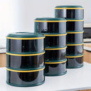 Contenedor de almacenamiento de alimentos pila de 3/4/5 niveles con tapa transparente deslizante - Duradero, fácil de limpiar, protección contra polvo e insectos - Ideal para la organización de la cocina de verduras, carnes, frutas y snacks
