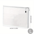 Bolsa de Malla de Plástico de Tamaño Extra Grande con Cremallera, Bolsa Resistente al Agua para Organizar Suministros Escolares y de Oficina, Bolsas para Rompecabezas y Juegos, Bolsa de Malla con Diseño Criptográfico para Suministros Escolares y Organiza