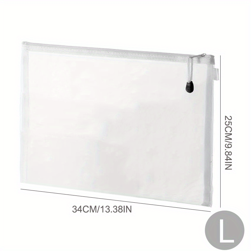 Bolsa de Malla de Plástico de Tamaño Extra Grande con Cremallera, Bolsa Resistente al Agua para Organizar Suministros Escolares y de Oficina, Bolsas para Rompecabezas y Juegos, Bolsa de Malla con Diseño Criptográfico para Suministros Escolares y Organiza