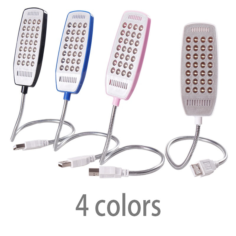 Lámpara nocturna USB con 28 LED súper brillantes, interruptor, portátil, para computadora y lectura