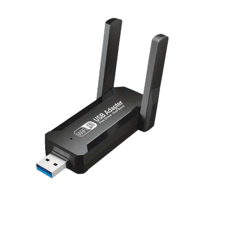OURLIFE Adaptador WiFi Dual-Banda 5.3 USB con Doble Antena | Doble Banda 2.4GHz y 5.3GHz, Seguridad WPA2/WPA3-PSK | Compatible con USB 3.0/2.0 para Windows 10/11, Linux, MacOS 10.9-10.15 | Alta velocidad inalámbrica para juegos y oficina, Diseño negro el
