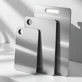 3 piezas de tablas de corte de acero de titanio de doble cara de alta calidad | Tablas de corte de grado alimenticio para cocina, preserva el sabor original sin dañar las cuchillas, adecuadas para cocinas y restaurantes. Se puede lavar en lavavajillas.