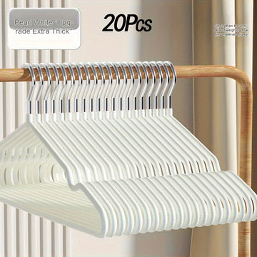 20 ganchos metálicos para ropa, antideslizantes, sin marcas, gran capacidad, ahorradores de espacio, duraderos, para uso en el hogar