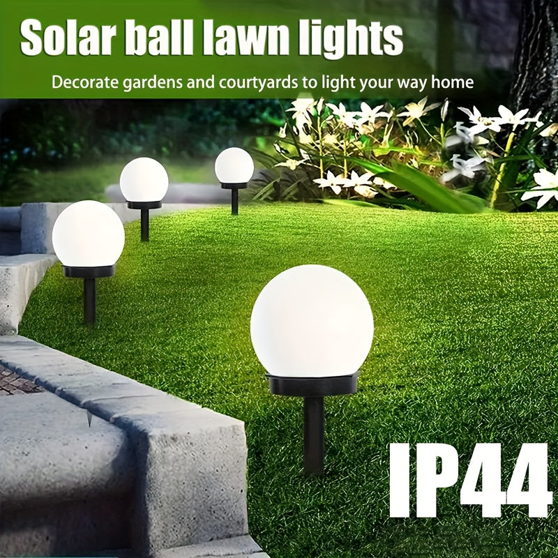Juego de 3/6 Luces Solares Exteriores, Esferas LED para Jardín con Luz Solar. Adecuadas para Patios, Senderos, Terrazas y Caminos de Entrada, Decoración de Fiestas y Caminos del Jardín. Mejor Elección de Regalo para Festivales. Luz Blanca