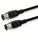 1 Paquete 3.0 metro/5.0 metro/7.0 metro Macho a Macho Cable MIDI de 5 pines para Teclado Synth, Tarjeta de Sonido Externa, Teclado MIDI, Sintetizador de Rack, Muestreador, Fuente de Sonido y Otro Equipo de Música, Negro