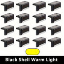 Conjunto de 16 Luces Solares para Escalones con Detector de Luz, Iluminación Exterior para Escaleras y Terrazas, Perfecto para Jardín, Porche y Decoración de Bodas