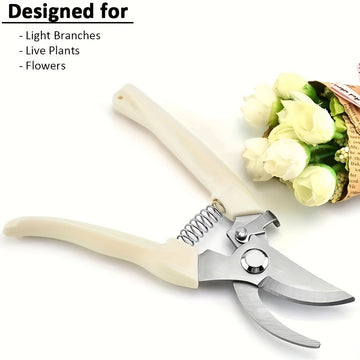 Juego de Tijeras de Podar para Jardín de 1pc/2pcs con Cuchillas Afiladas para Cortar Flores, Recortar Plantas, Bonsái y Recoger Frutas