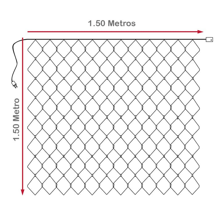 Luces Malla LED 120 Luces 1.50x1.50 Metros Luz 120LEDM