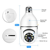 Cámara Seguridad IP Bombillo Wifi Panorámica 8177QT