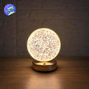 Lámpara Táctil Efecto Cristal Mesa De Noche Recargable LAIPARA-2
