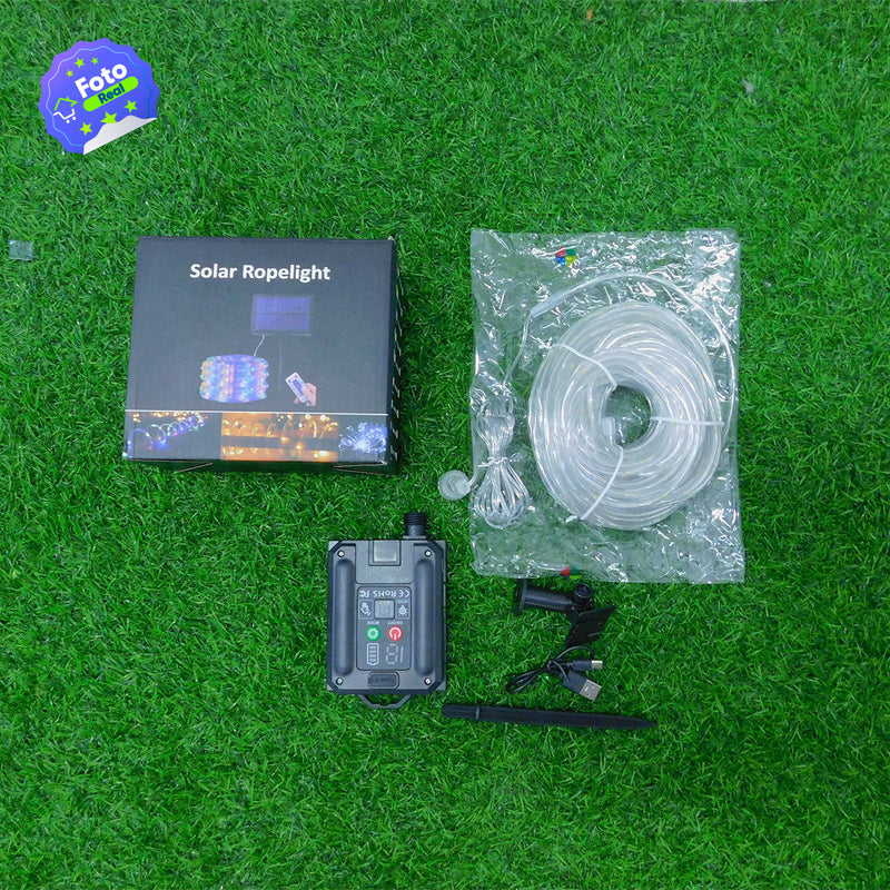 Manguera Led Solar 20 m Exteriores Decoración Jardín 400 LED TV56
