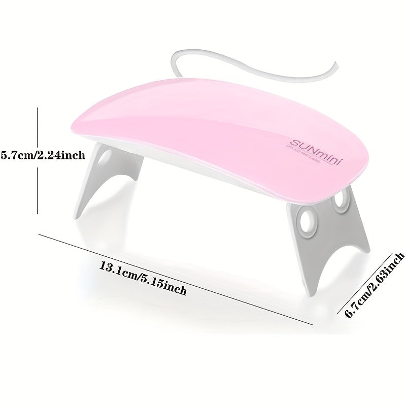 Linterna de secado para uñas - Lámpara portátil USB, diseño compacto para uso doméstico y salón, secado rápido y ergonómica de mano, lámpara para gel