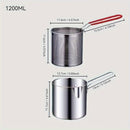Freidora de Acero Inoxidable con Rejilla Filtro - Diseño Compacto, Duradero y Fácil de Limpiar, Cesta Pequeña en Acero Inoxidable, Accesorio para Filetear Pescado al Estilo Japonés, Ideal para Restaurantes, Cafeterías, Pollerías y Uso Doméstico
