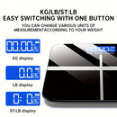 Balanza digital de alta definición, capacidad de 396 lb, pantalla LED, batería AAA no recargable, plástico, plataforma ultra ancha, conmutable KG/libra, sin batería incluida
