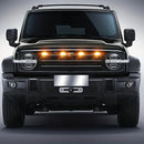 Luces decorativas LED para parrilla automotriz, luces ambientales auxiliares amarillas, ideales para sedanes, SUVs y camionetas, sin batería