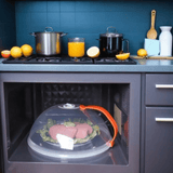 Tapadera para Microondas con Mango Fácil de Agarrar - Tapa Transparente, Resistente al Calor y Hermética para Ventilación de Vapor, Cocina Sin Desorden - Compatible con Microondas y Hornos, Ideal para Comidas, Verduras, Carne, Empanadillas, Cubierta para