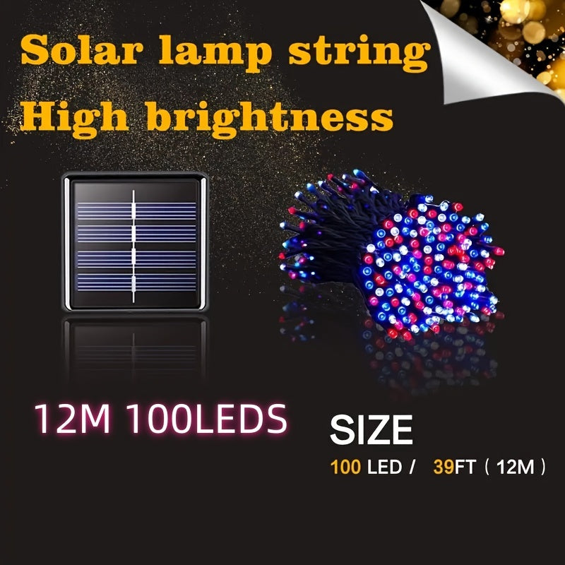 Luces de Cadena Solar Estrella 12m 100 Luces